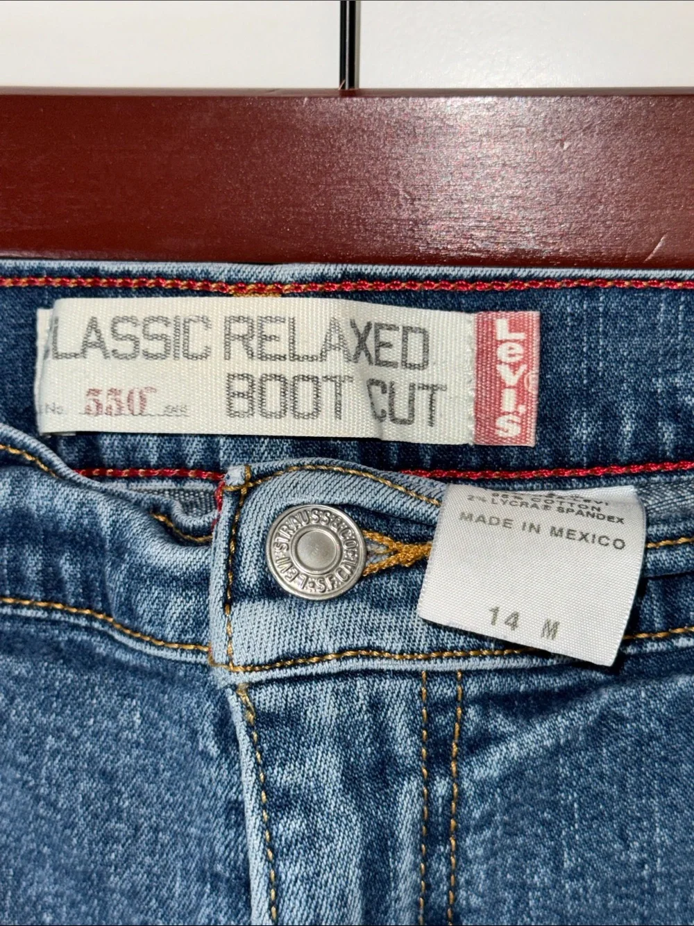 Levi's Women’s  Blue Relaxed 550 Bootcut Straight Jeans Sz 14M/ waist 16”